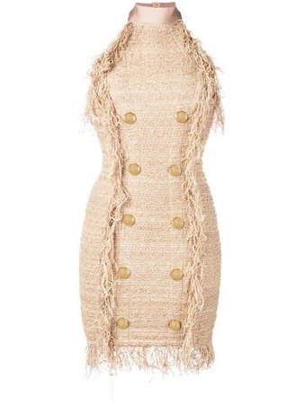 Balmain Tweed Mini Dress - Farfetch