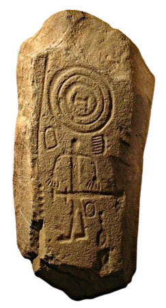 Estela de los guerreros. Periodo geometrico. 1000 a. C.-VII a. C. Tarteso. Estela Solana de Cabañas.