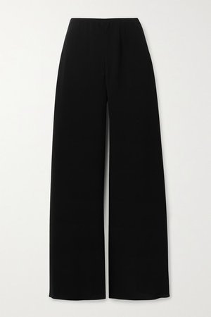 Gala Crepe Wide-leg Pants - Black