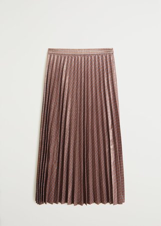 Printed pleated skirt - Women | Mango United Kingdom