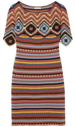 Crocheted Cotton Mini Dress