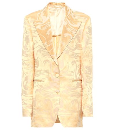 Swan silk jacquard blazer