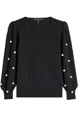 Wool Pullover with Faux Pearls Gr. L