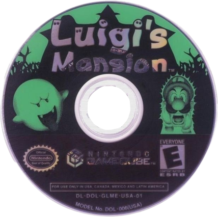 luigi’s mansion gamecube disc