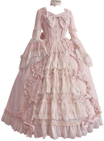 Amazon.com: I613 Vestido gótico para meninas Lolita vestido de princesa saia de renda quadra fantasias cosplay fantasia feminina vintage renascentista: Kitchen & Dining