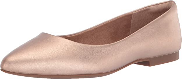 Amazon.com: Amazon Essentials Women's Pointed-Toe Ballet Flat, Rose Gold, 11 : Clothing, Shoes & Jewelry