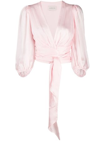 Alexandre Vauthier Tie-Waist Silk Blouse Ss20 | Farfetch.com