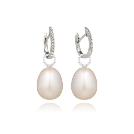 white pearl earring - Google Search