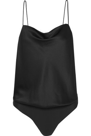 Cami NYC | The Axel draped stretch-silk charmeuse and stretch-jersey thong bodysuit | NET-A-PORTER.COM