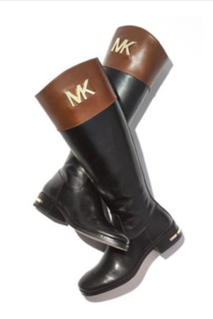 michael kors black and brown riding boots