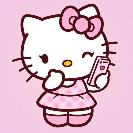 Diva kitty pink background