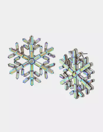 BETSEYS HOLIDAY SNOWFLAKE STUDS RHINESTONE | Snowflake Earrings – Betsey Johnson