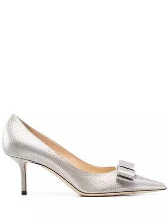 Jimmy Choo Love Bow 65mm leather pumps