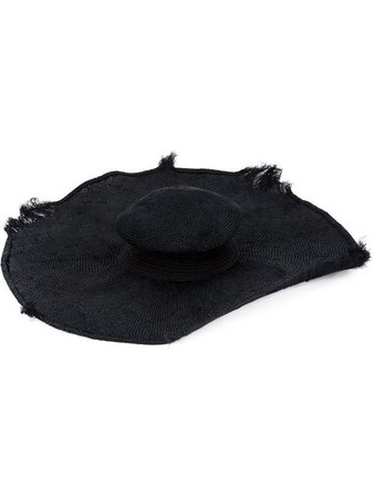 Horisaki Design & Handel distressed wide brim straw hat