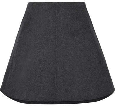 Wool And Cashmere-blend Mini Skirt - Gray