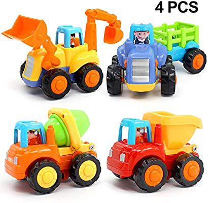 Amazon.com: ORWINE Inertia Toy Early Educational Toddler Baby Toy Friction Powered Cars Push and Go Cars Tractor Bulldozer Dumper Cement Mixer Engineering Vehicles Toys For Children Boys Girls Kids Gift 4PCS: Toys & Games