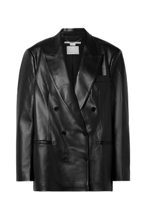 STELLA MCCARTNEY - oversized double-breasted vegetarian leather blazer