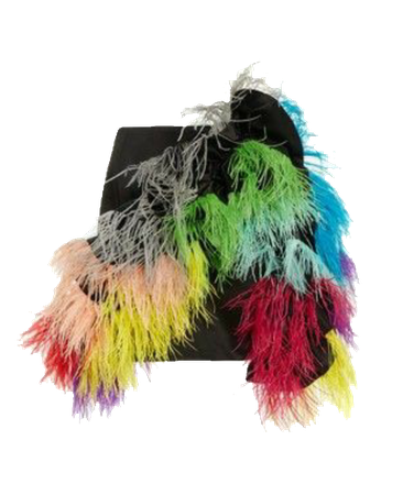 @lollialand- rainbow feather skirt