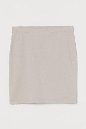 Short Jersey Skirt - Brown