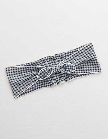 Aerie Woven Bow Tie Headband, Baja Gold | Aerie for American Eagle