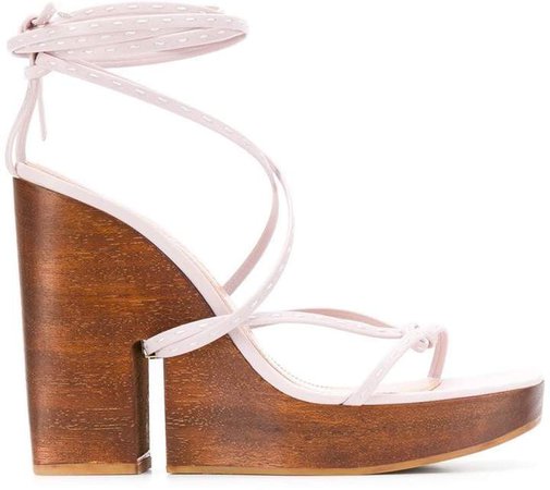 wrap-ankle wedge sandals