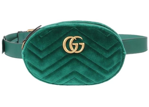 Gucci GG Marmont Belt Bag Matelasse Green