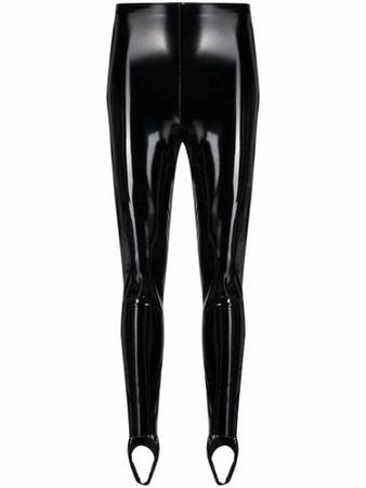 Wolford high-waist latex stirrup leggings - FARFETCH
