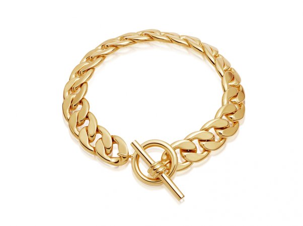 Lucy Williams Gold T Bar Chunky Chain Bracelet | 18ct Gold Plated | Missoma