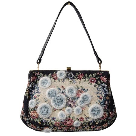 Vintage Handbags modified with crochet “mold” by Elin Thomas