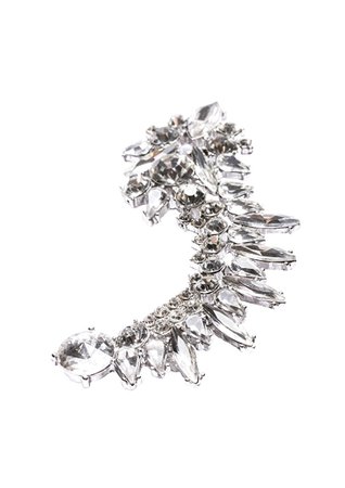 Rock Chic Statement Full Ear Cuff In Silver - Happiness Boutique