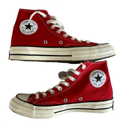 dirty red converse