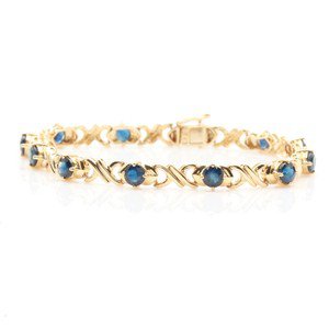 Lot-Art | 14K Yellow Gold Blue Sapphire Bracelet