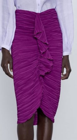 ruffled drape Zara skirt