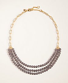 Crystal Ribbon Necklace | Ann Taylor