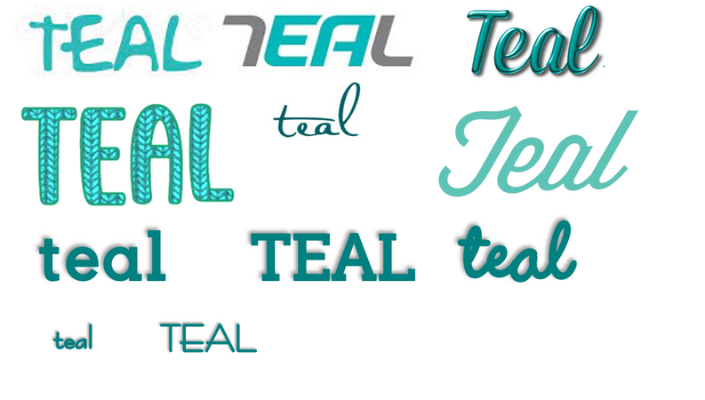 Teal Color Words