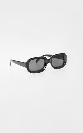 Black Chunky Medium Round Sunglasses | PrettyLittleThing