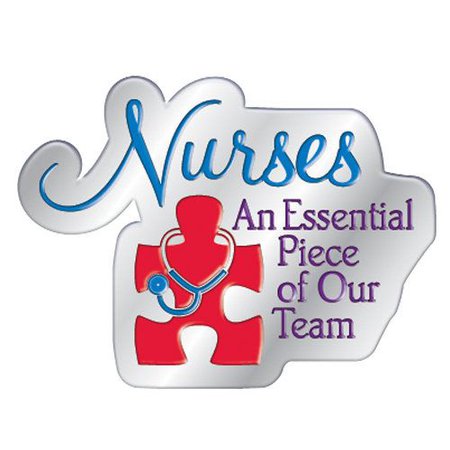 Nurses: An Essential Piece Of Our Team Lapel Pin With Presentation Card | Nurse appreciation gifts, Nurse appreciation week, Presentatio
