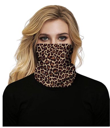woman in cheetah mask