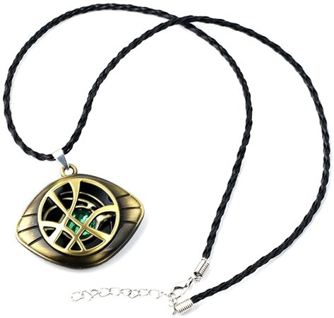 Amazon.com: XOFOAO Doctor Strange Necklace Eye of Agamotto Costume Prop Stone Pendant with Sling Ring: Clothing