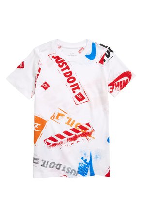 Nike Sportswear Stamps Print T-Shirt (Little Boys & Big Boys) | Nordstrom