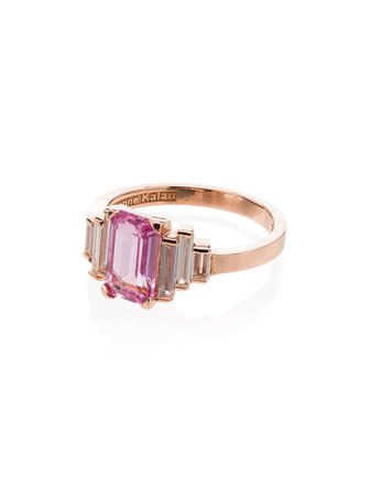 Suzanne Kalan 18Kt Rose Gold Sapphire Diamond Ring | Farfetch.com