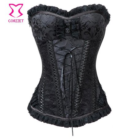 2021 Black Victorian Corset Skirt Gothic Clothing Steampunk Dress Lolita Corselet Sexy Corsets And Bustiers For Women Punk Dresses From My11, $39.29 | DHgate.Com