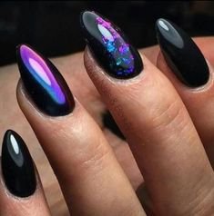 65 popular gel glitter coffin nail designs 37 | Coffin nails designs, Goth nails, Gothic nails