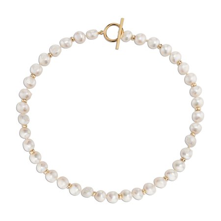 Petit Anjou La Mer Pearl + Dot Necklace
