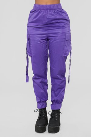 Zoie Cargo Pants - Purple