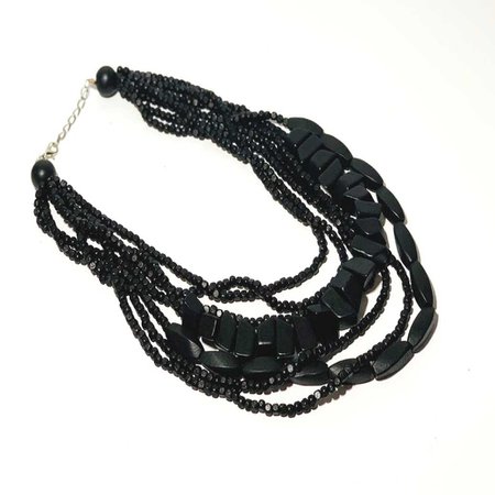 Black Wooden Necklace