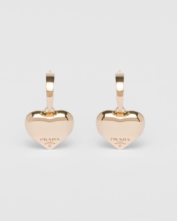 prada heart earrings