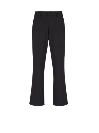 Flared trousers in double crepe