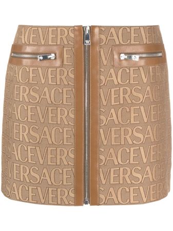 Versace Versace Allover Miniskirt - Farfetch
