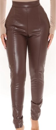 brown leather pants MUSA